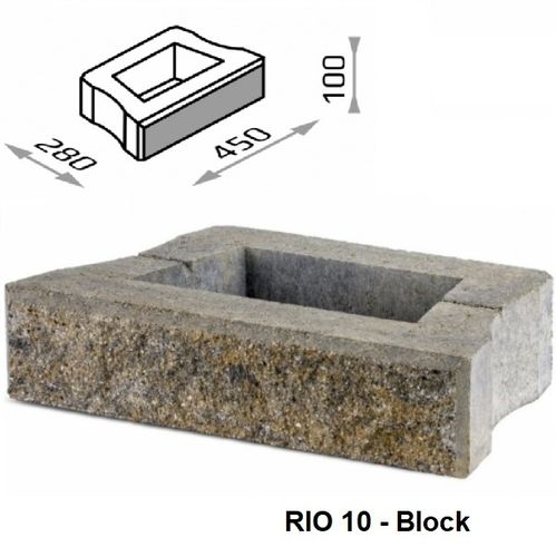 RIO 10 - Retaining Wall block
