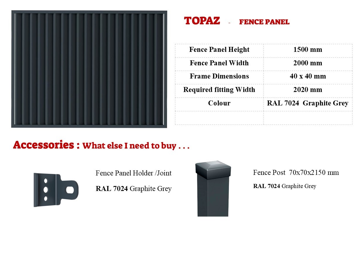 Topaz_Fence_Panel_150_cm